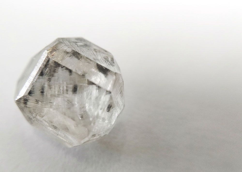 A rough diamond grown in an HPHT chamber. 